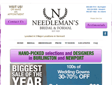 Tablet Screenshot of needlemansbridal.com